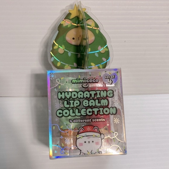 MIMICOCO Lip Balm Cucumber Melon Berry Strawberry Lavender Gift Set of 4 - Picture 8 of 11